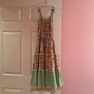 Matilda Jane Tell Me More Maxi Dress Girls 6 Floral Twirl